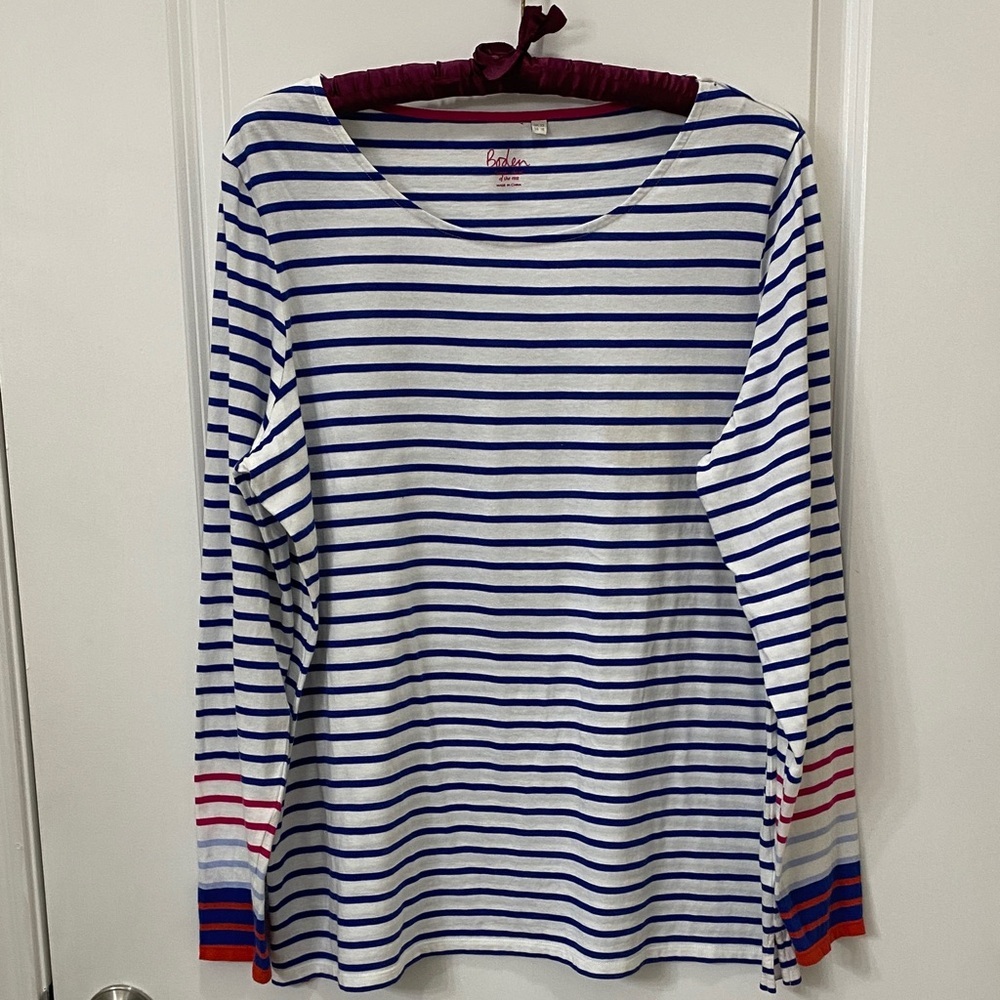 Boden Multicolor Striped Long Sleeve Tee